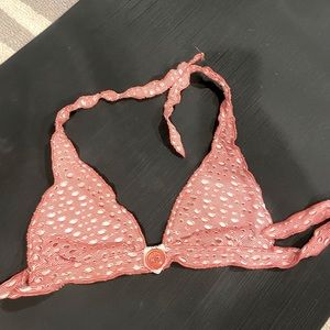 Becca Coral Halter Bikini Top